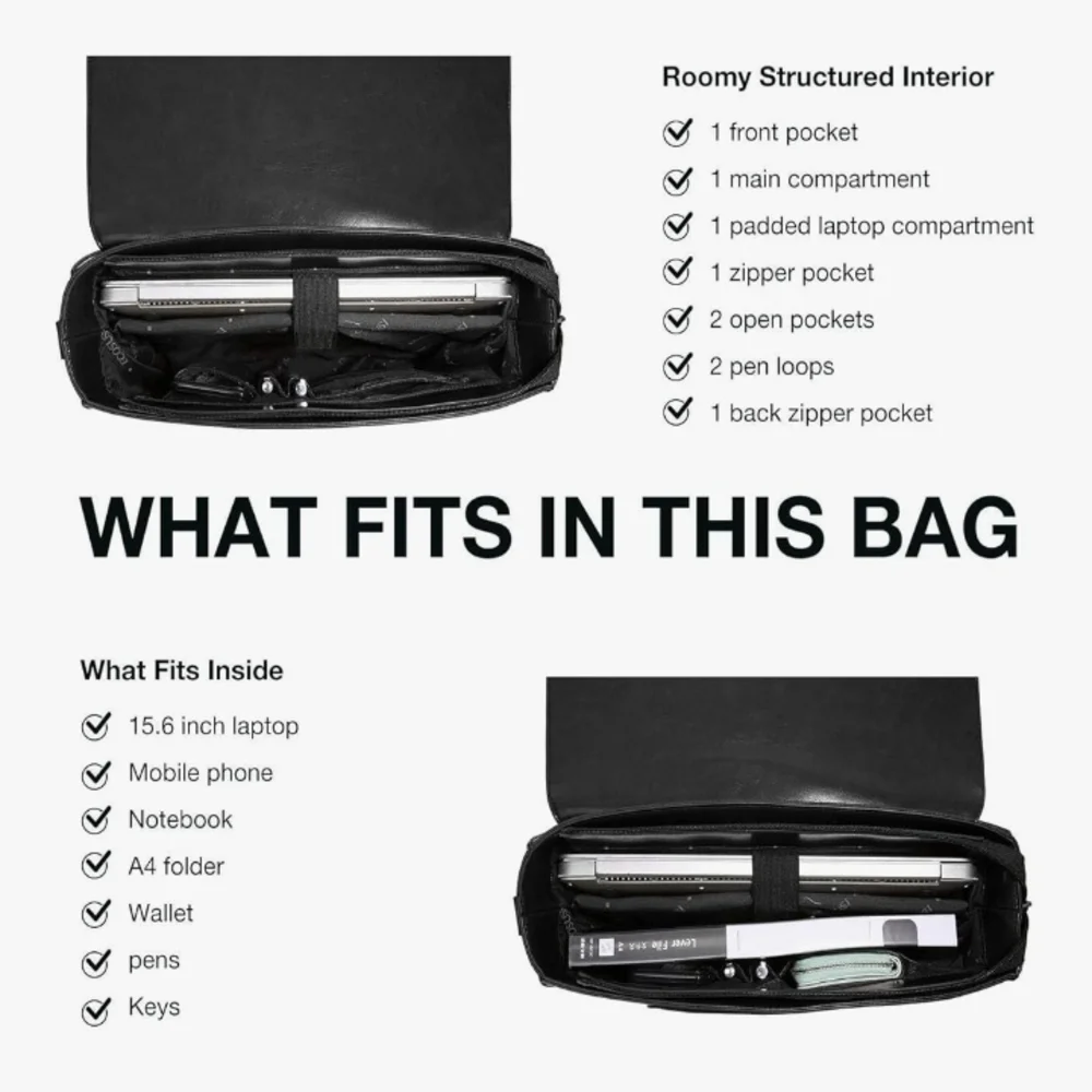 Black Laptop Bag with Decorative Bow - Women Bags Laptop Bags